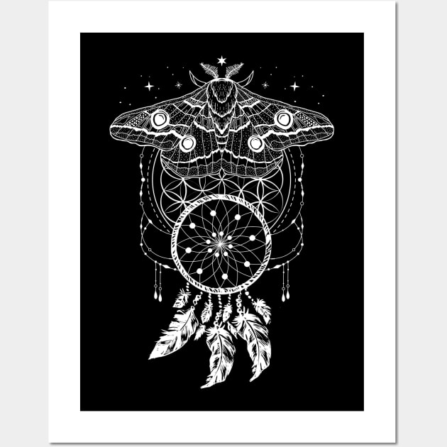 Emperor Moth | Dreamcatcher Wall Art by CelestialStudio